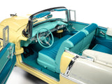 1:18 1955 Chevrolet Bel Air Convertible -- Yellow/Ivory -- American Muscle