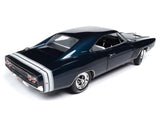 1:18 1968 Dodge Charger R/T --  Metallic Blue with White Stripes -- American Mus