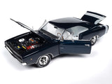 1:18 1968 Dodge Charger R/T --  Metallic Blue with White Stripes -- American Mus