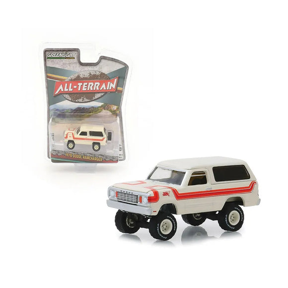 1:64 1978 Dodge Ramcharger -- White/Red --  Greenlight