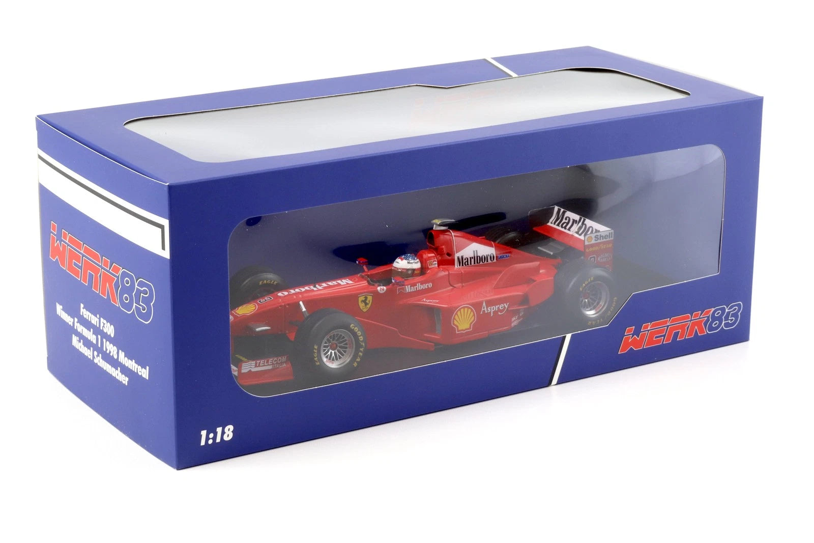 Minichamps F1 Ferrari F300 Test Car Michael Schumacher 1:18 (Neu (gemäss Beschreibung)) in Minichamps F1 Ferrari F300 Test Car Michael Schumacher 1:18 (Neu (gemäss Beschreibung)) in