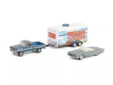 1:64 Thelma & Louise -- 1966 Ford Thunderbird Blue & 1967 F-250 Pickup -- Greenlight