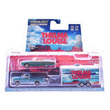 1:64 Thelma & Louise -- 1966 Ford Thunderbird Blue & 1967 F-250 Pickup -- Greenlight