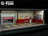 1:64 Honda Garage Diorama Display with LEDs -- G-Fans 710009