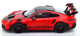 1:18 Porsche 911 (992) GT3 RS Coupe 2022 -- Red w/Black Wheels -- Norev