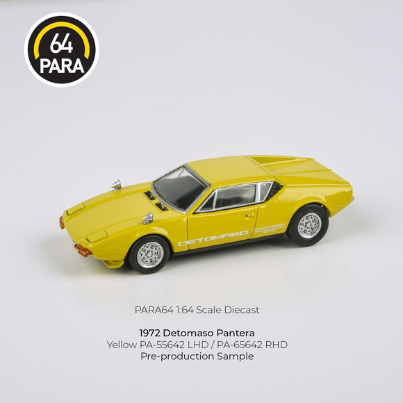 1:64 1972 DeTomaso Pantera -- Yellow -- PARA64