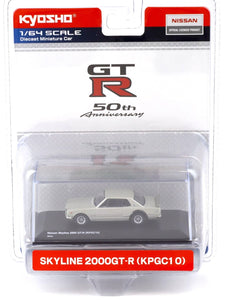 1:64 Nissan Skyline 2000 GT-R (KPGC10) -- Silver -- Kyosho 06990SB