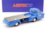 1:18 Mercedes-Benz W21 -- Race Car Transporter Truck -- Blue -- Werk83