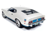 1:18 1972 Ford Mustang Sprint -- White w/ Blue Stripes -- American Muscle