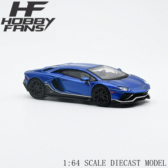 1:64 Lamborghini Aventador LP780-4 Ultimae -- Blue -- Hobby Fans
