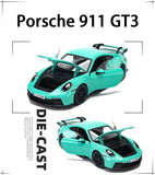 1:24 Porsche 911 GT3 (992) -- Turquoise Blue -- Bburago