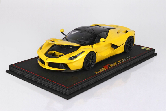 1:18 Ferrari LaFerrari -- Modena Yellow / Gloss Black Roof -- BBR Models