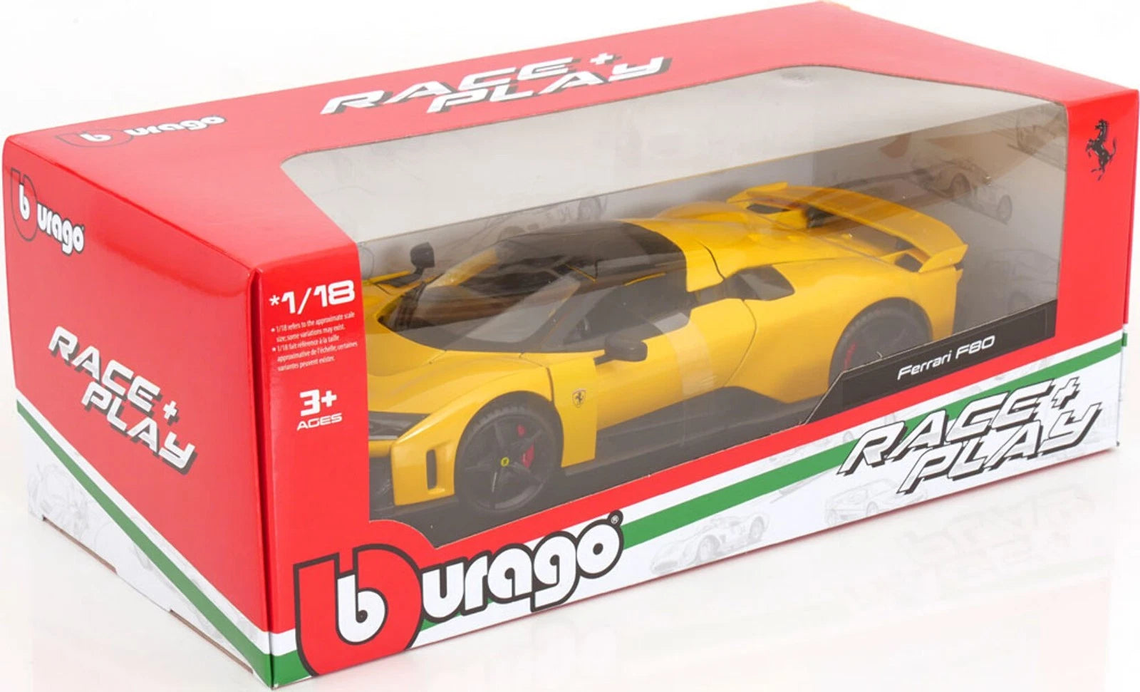1:18 Ferrari F80 2024 -- Yellow/Black -- Bburago 16022Y