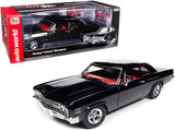 1:18 1966 Chevrolet Biscayne (Nickey) -- Tuxedo Black -- American Muscle