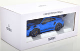 1:18 Porsche 911 (992) GT3 RS Coupe 2022 -- Blue w/Blue Wheels -- Norev