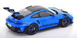 1:18 Porsche 911 (992) GT3 RS Coupe 2022 -- Blue w/Blue Wheels -- Norev