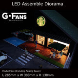1:64 Starbucks w/Parking Lot Diorama Display with LEDs -- G-Fans 710025