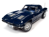 1:18 1963 Chevrolet Corvette Stingray -- Daytona Blue -- American Muscle