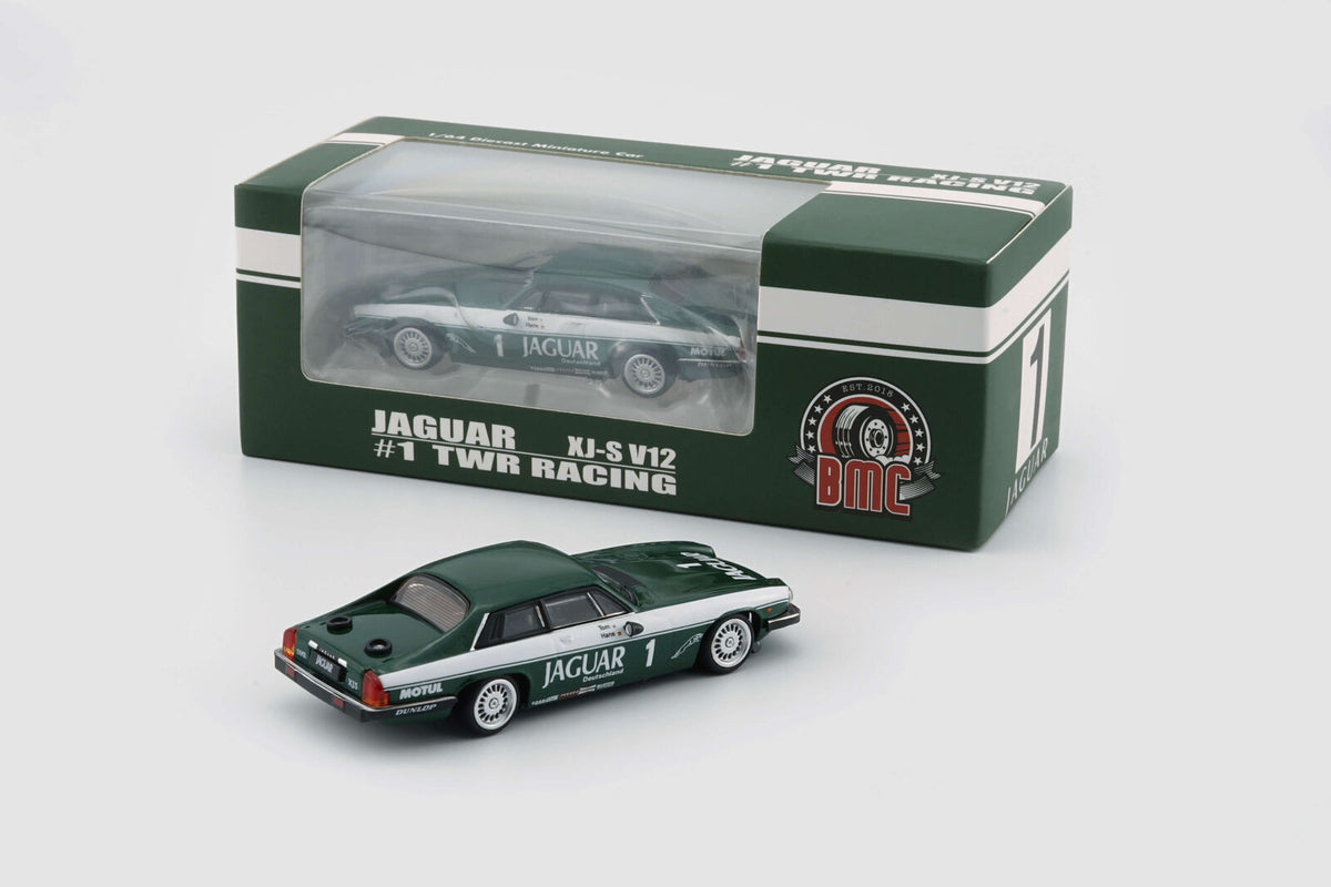 1:64 Jaguar XJ-S V12 -- #1 TWR Racing -- Green w/White Stripe -- BM Cr