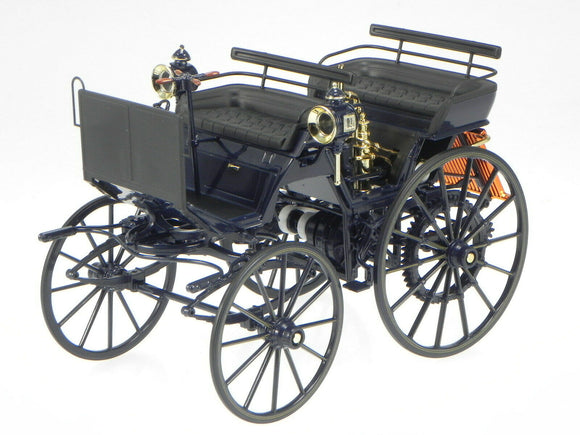 1:18 1886 Daimler Motorkutsche -- Dark Blue Metallic -- Norev