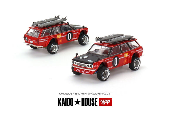1:64 Datsun KAIDO 510 Wagon -- Surf Safari RS V2 Red -- KaidoHouse x Mini GT