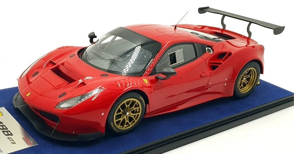 1:18 Ferrari 488 GT3 -- Plain Body Red Version -- Looksmart