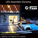 1:64 Starbucks w/Parking Lot Diorama Display with LEDs -- G-Fans 710025