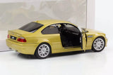 1:18 BMW E46 M3 2000 -- Yellow Metallic -- Norev