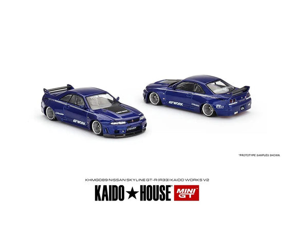 1:64 Nissan Skyline GT-R (R33) Works V2 Blue -- Kaido House x Mini GT 1:64 Nissan Skyline GT-R (R33) Works V2 Blue -- Kaido House x Mini GT