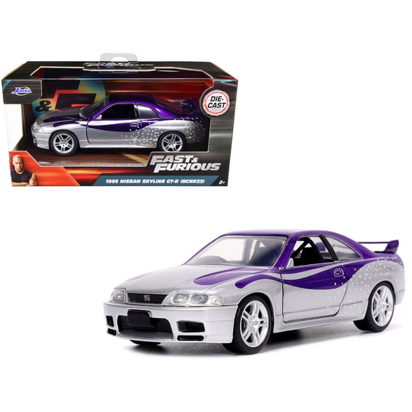 1:32 Tokyo Drift Nissan Skyline R33 GTR -- Purple/Silver -- Fast & Furious JADA