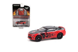 1:64 2016 Chevrolet Camaro SS -- Black/Red w/Flames -- Greenlight