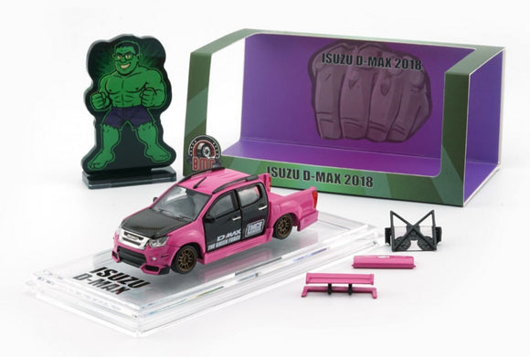 1:64 Isuzu D-Max Low Rider -- Pink/Black -- BM Creations Expo