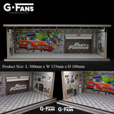 1:64 Fast & Furious Garage Diorama Display with LEDs -- G-Fans 710016