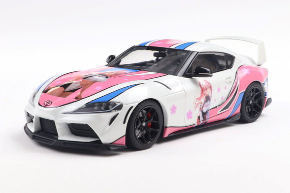 1:18 2024 Toyota GR Supra (A90) -- ITASHA White/Pink -- Solido