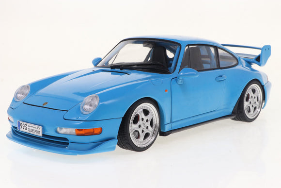 1:18 Porsche 911 (993) Carrera RS Clubsport 1997 -- Riviera Blue -- Solido