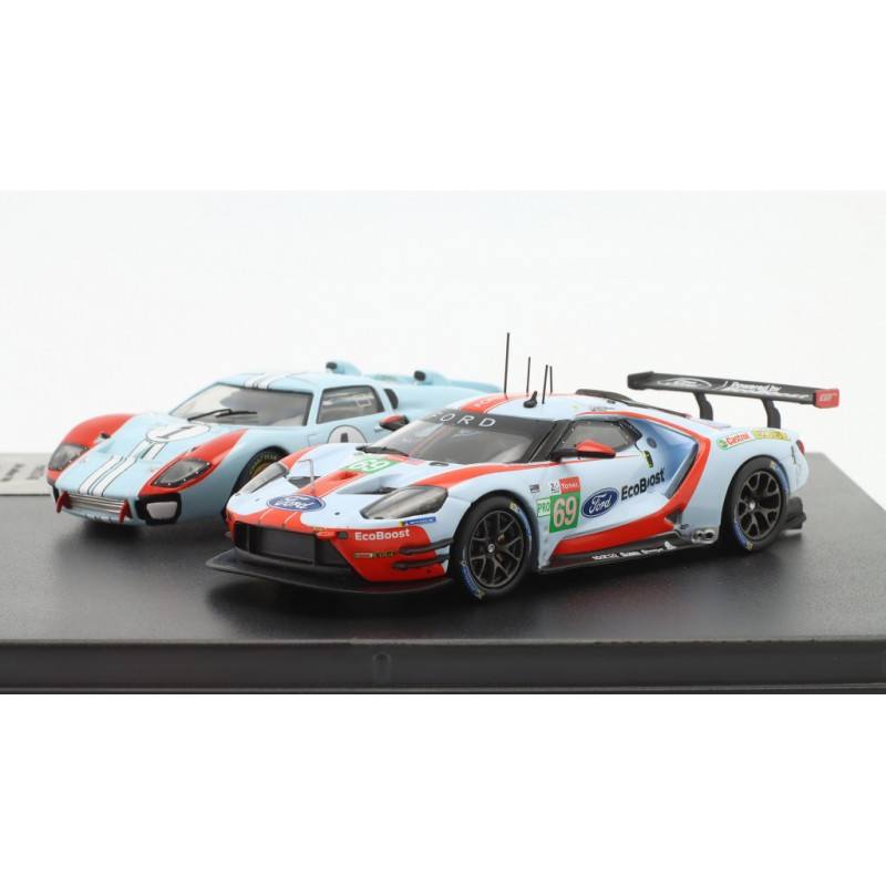 Coffret IXO 1/43 – Ford GT40 MKII – Le Mans 1966 & 2019 (2 Voitures) – FGT43001SET2