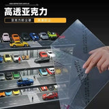 1:64 Diorama – Parking Lot with Light and Dust Cover Version B -- SCJ 415B