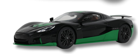 (Pre-Order) 1:18 Rimac Nevera 2023 -- Black/Green -- GT Spirit