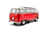 1:18 Volkswagen Kombi T1 Samba 1962 -- Red/White -- Solido