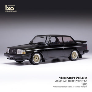 1:18 Volvo 240 Turbo Custom -- Black -- IXO Models