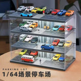 1:64 Diorama – Parking Lot with Light and Dust Cover Version B -- SCJ 415B