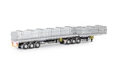 1:50 MaxiTRANS B Double Flat Top -- White/Black -- Drake Truck ZT09261