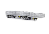 1:50 MaxiTRANS B Double Flat Top -- White/Black -- Drake Truck ZT09261