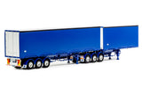 1:50 Eziliner B-Double Trailer Set -- Blue/White -- Drake Truck ZT09277