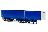 1:50 Eziliner B-Double Trailer Set -- Blue/White -- Drake Truck ZT09277