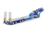 1:50 4x8 Trailer Set w/ Hydraulic Neck - Light Blue -- Drake Truck ZT09344