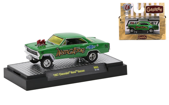 1:64 1967 Chevrolet Nova Gasser -- Green Instigator -- M2 Machines Auto-Thentics