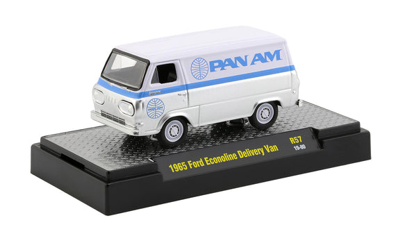 1:64 1965 Ford Econoline Delivery Van -- Pan Am -- M2 Machines Auto-Thentics Rel