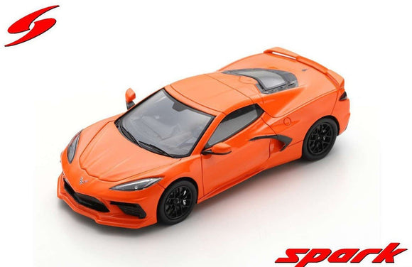 1:43 2019 Chevrolet Corvette C8 -- Orange -- Spark