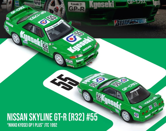 1:64 Nissan Skyline GT-R (R32) -- 1992 #55 “Nikko Kyoseki GP1 Plus” JTC - INNO64